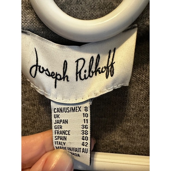 Joseph Ribkoff -sweater, womens, long tail in back, - gray - Picture 7 of 9